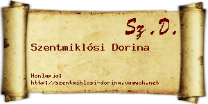Szentmiklósi Dorina névjegykártya